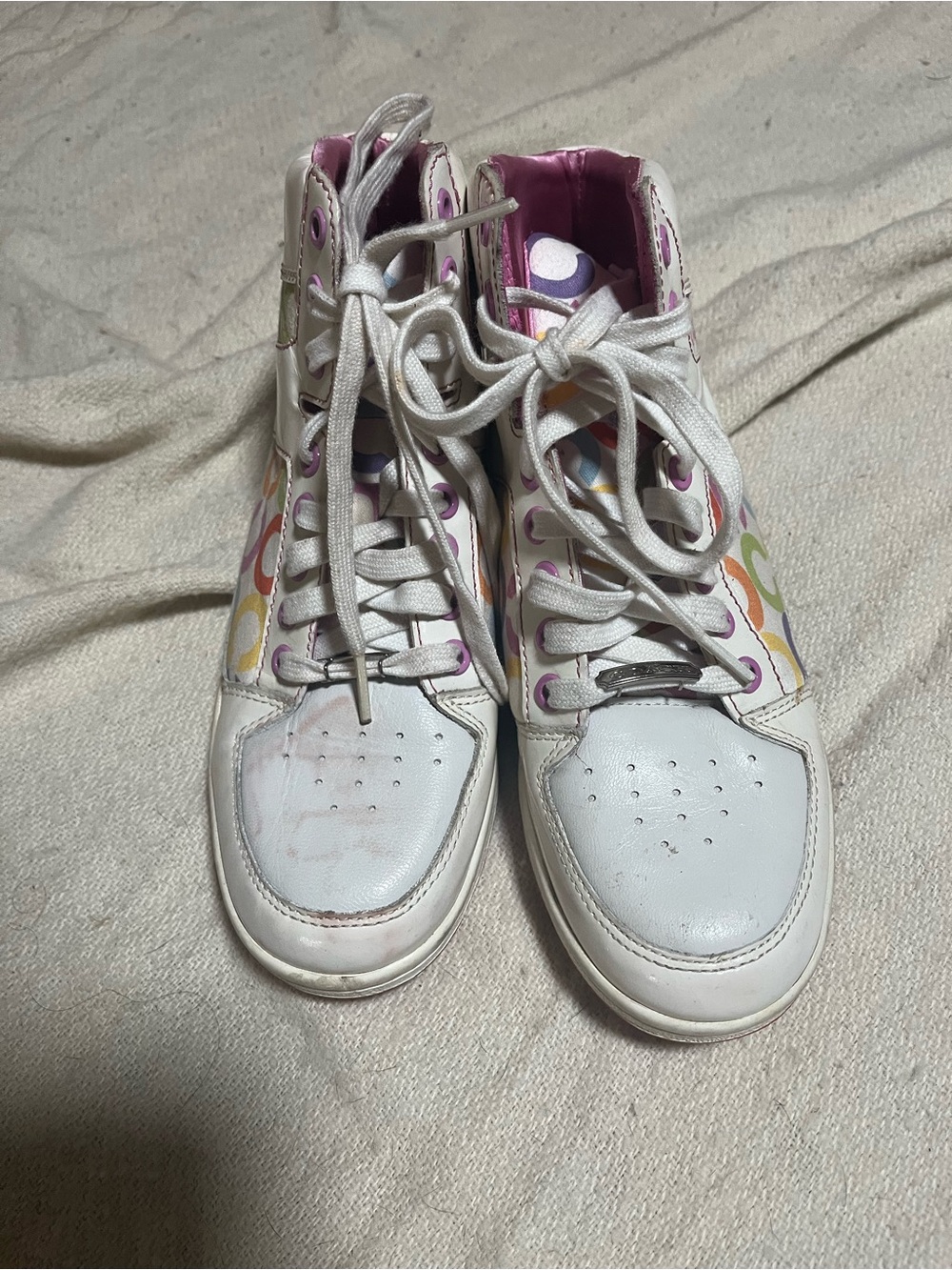 Vintage High Top Coach Sneakers.